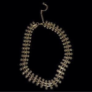 Monet Gold Linked Teardrop Collar Necklace